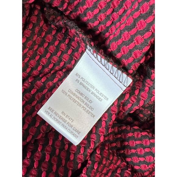 Danny & Nicole Womans Black Red Polka Dot Fit & Flair Knit Dress Size 18 Career - Picture 8 of 8